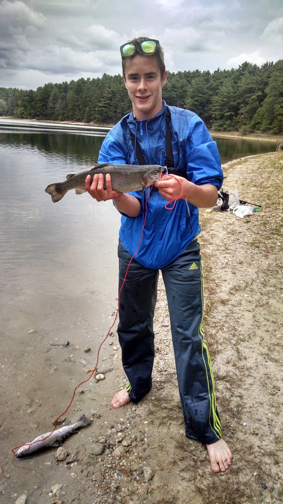 large trout caught at Fearing Pond
